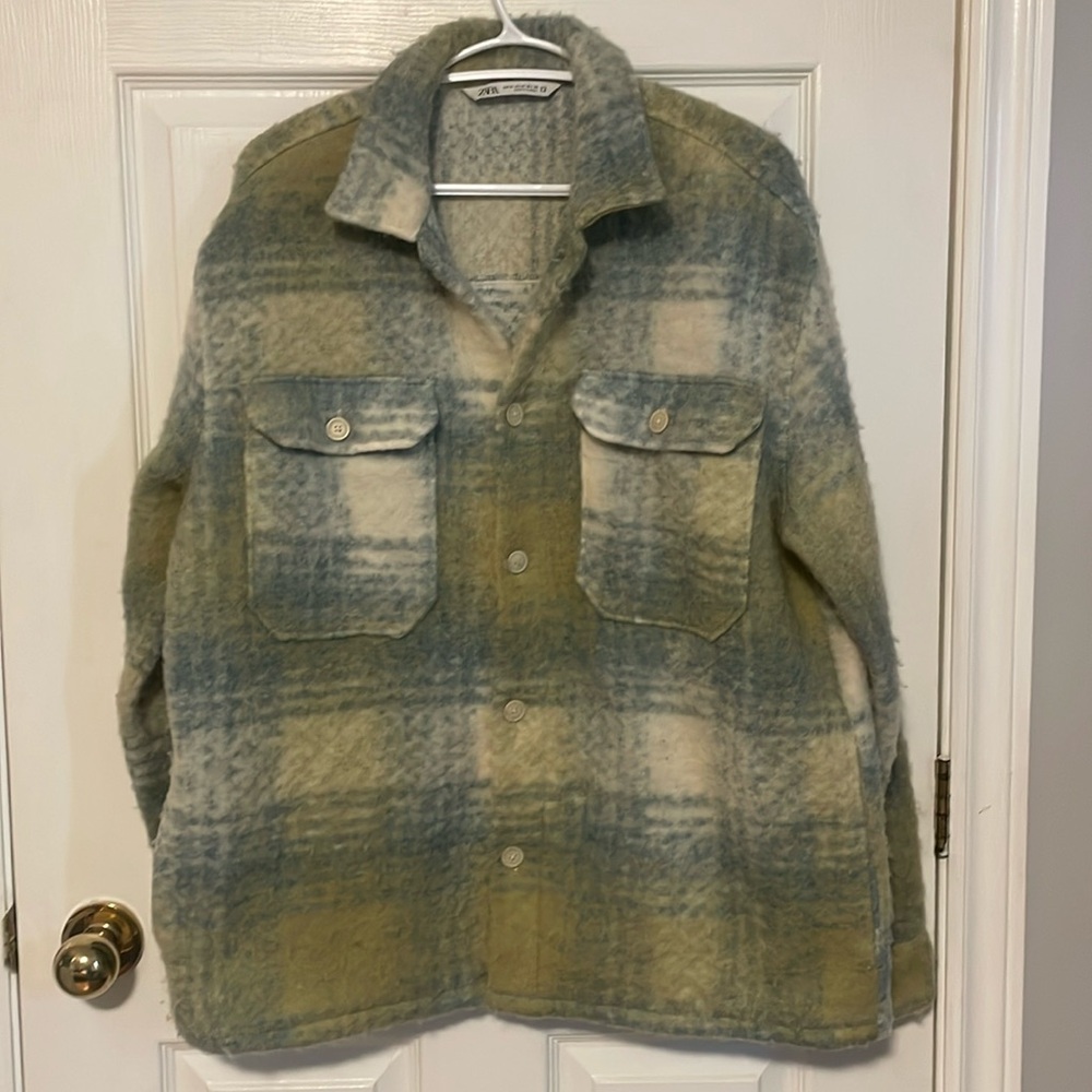 ZARA MENS FAUX MOHAIR OVERSHIRT